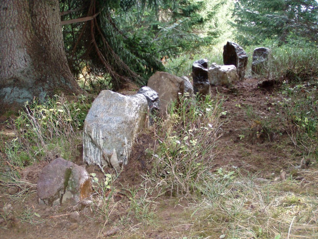 Kraftplätze Steinsetzungen am Kristberg im Silbertal